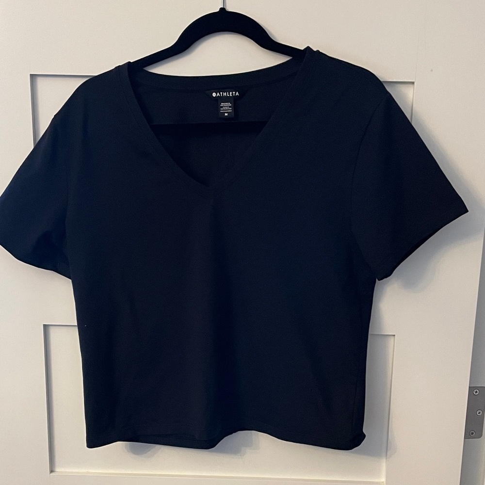 Athleta Women's Classic Black Short Sleeve Tee